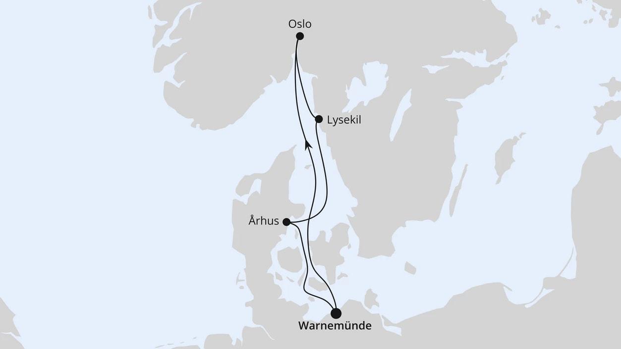 Kurzreise nach Skandinavien ab Warnemünde