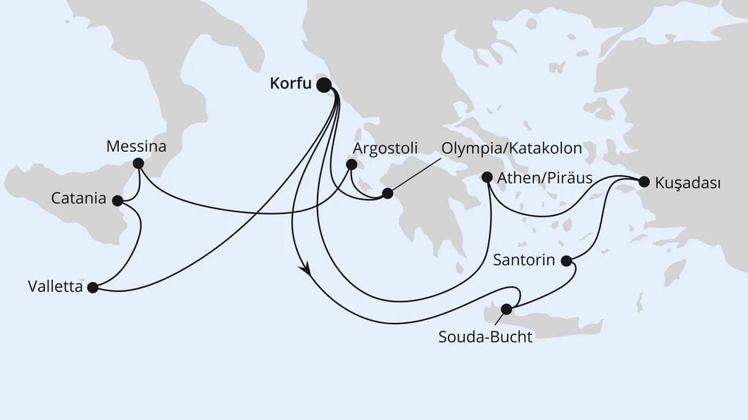 Griechenland & Mittelmeerinseln ab Korfu 1