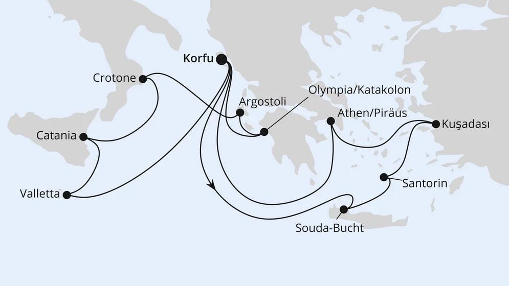 Griechenland & Mittelmeerinseln ab Korfu 1