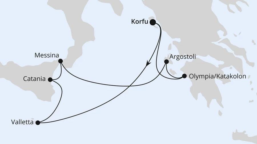 Mittelmeerinseln ab Korfu