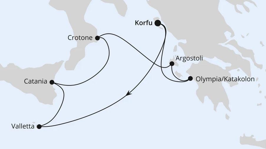 Mittelmeerinseln ab Korfu
