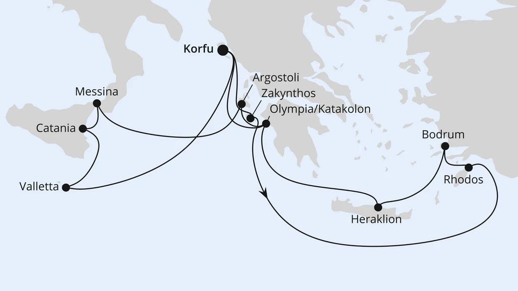 Griechenland & Mittelmeerinseln ab Korfu 2