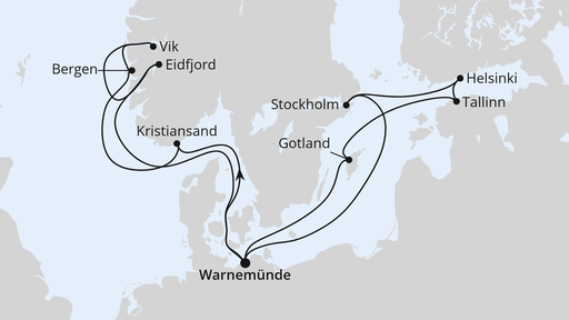 Norwegen & Ostsee ab Warnemünde