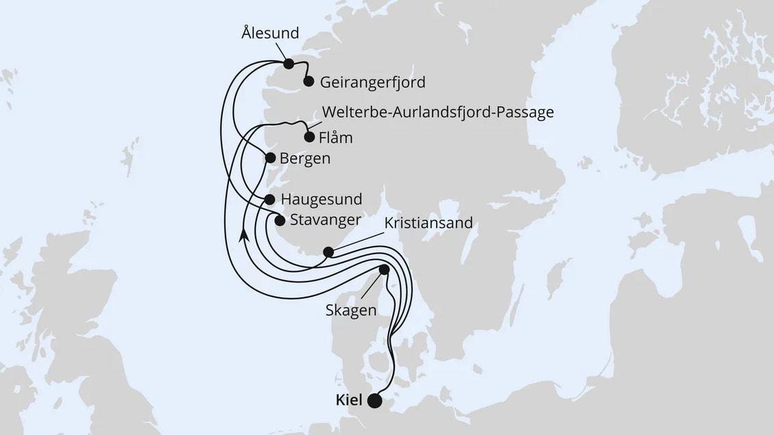 Große Norwegen-Reise ab Kiel