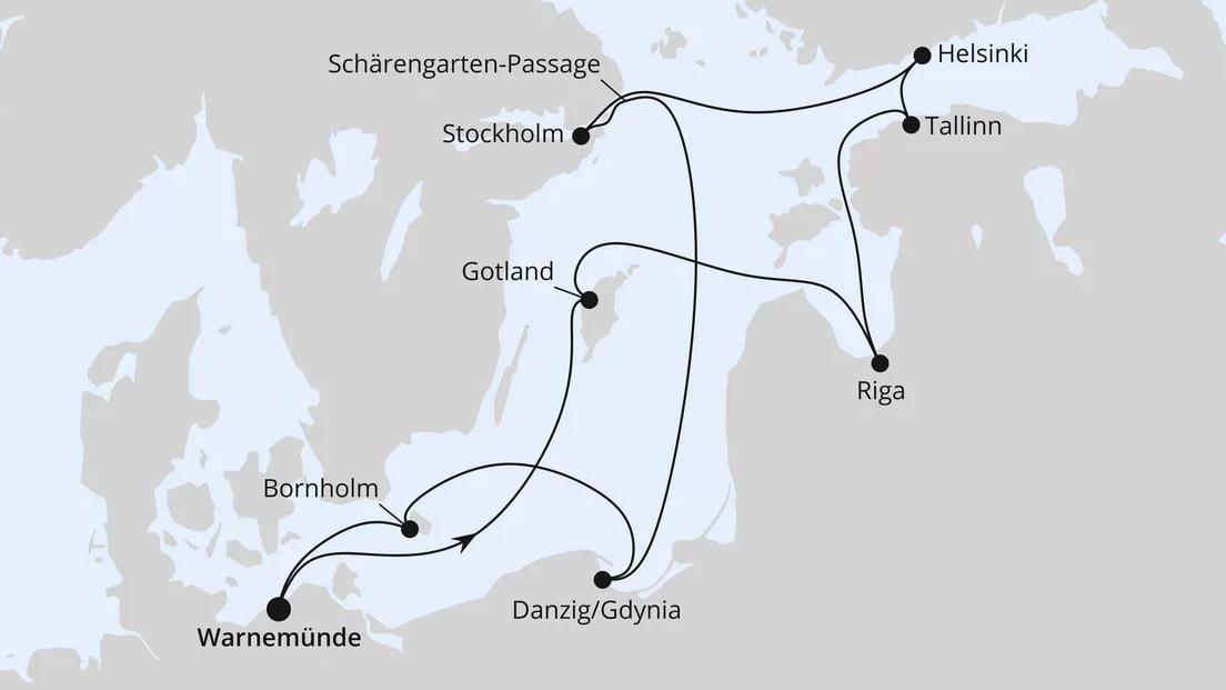 Städte der Ostsee ab Warnemünde 1