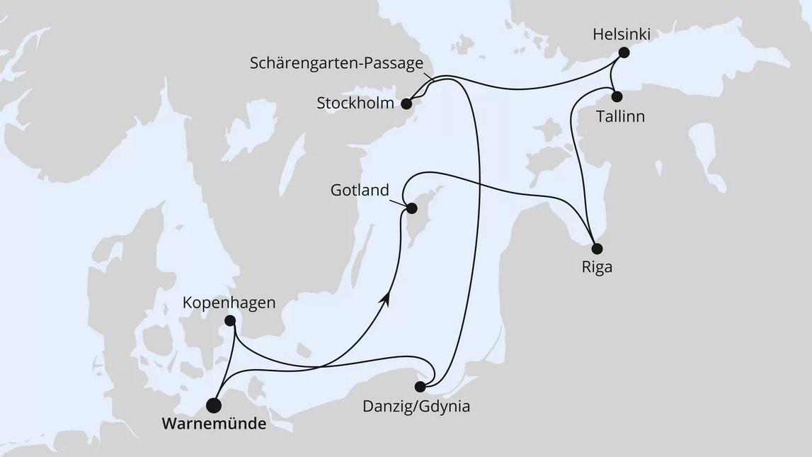 Städte der Ostsee ab Warnemünde 1