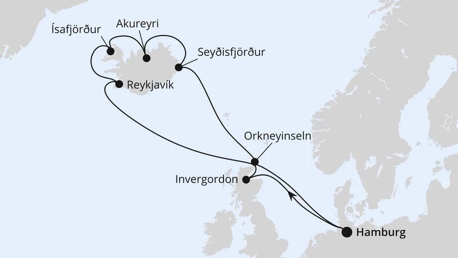 Island-Rundreise ab Hamburg