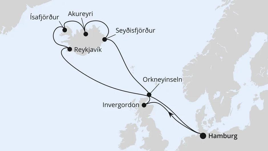 Island-Rundreise ab Hamburg