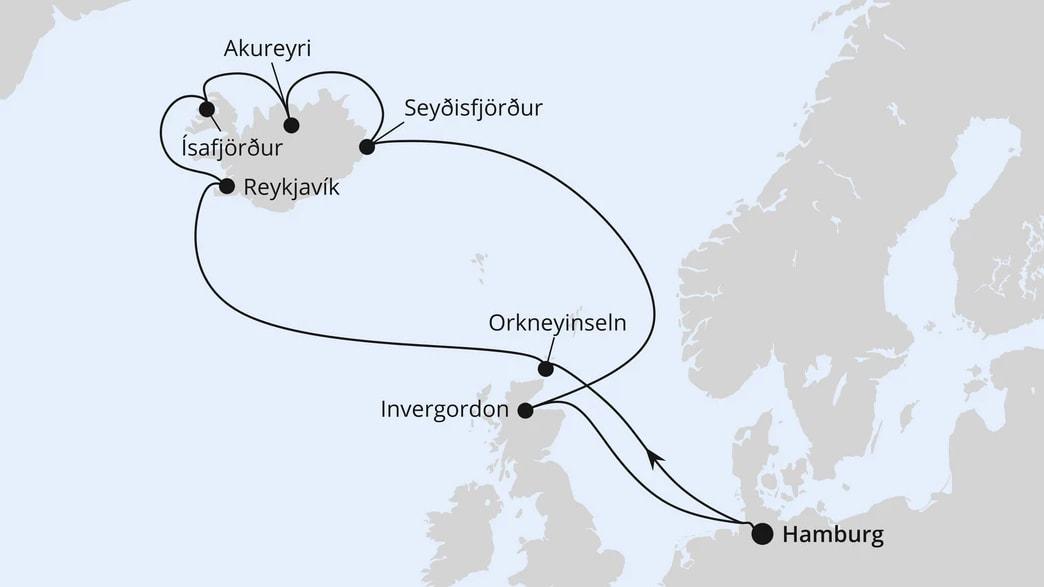 Island-Rundreise ab Hamburg