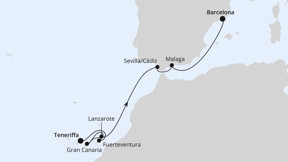 Kanaren & Andalusien ab Teneriffa 1