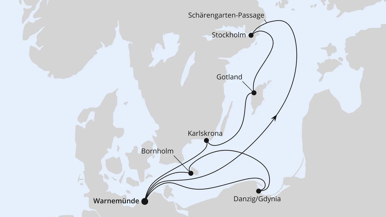 Schweden mit Danzig & Bornholm ab Warnemünde