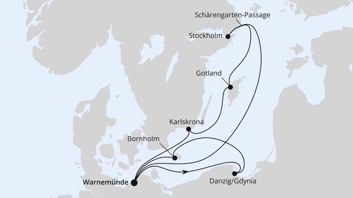 Schweden mit Danzig & Bornholm ab Warnemünde