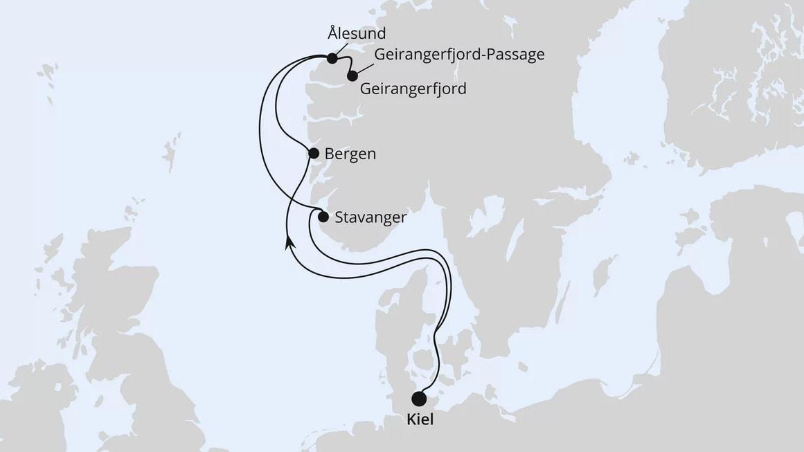 Norwegens Welterbe ab Kiel 1