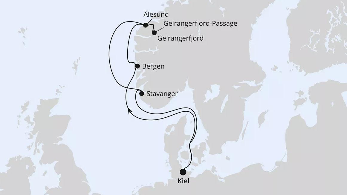 Norwegens Welterbe ab Kiel 1