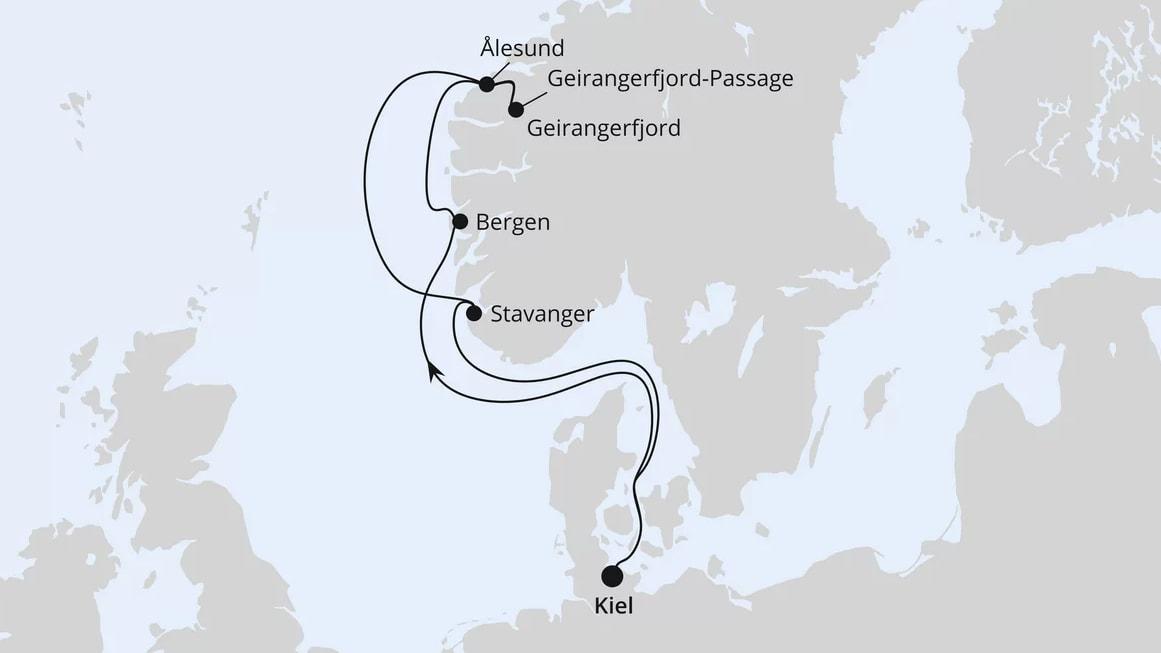 Norwegens Welterbe ab Kiel 1