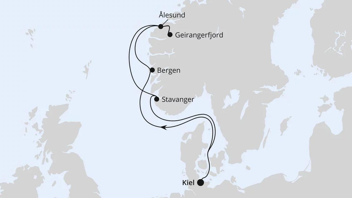 Norwegens Welterbe ab Kiel 1