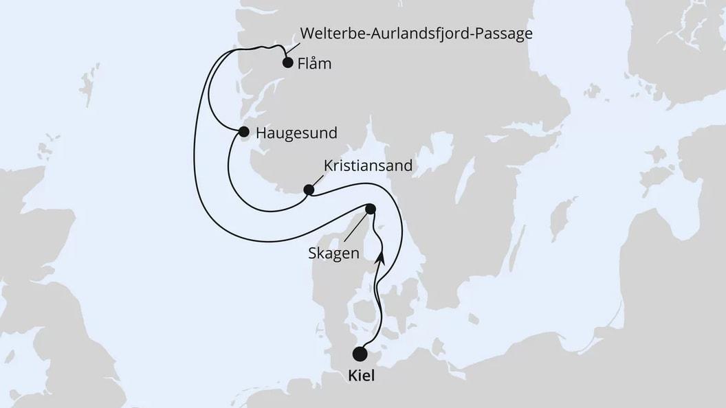 Norwegens Welterbe ab Kiel 2