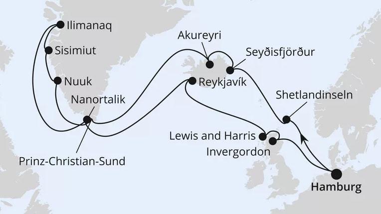Island & Grönland ab Hamburg