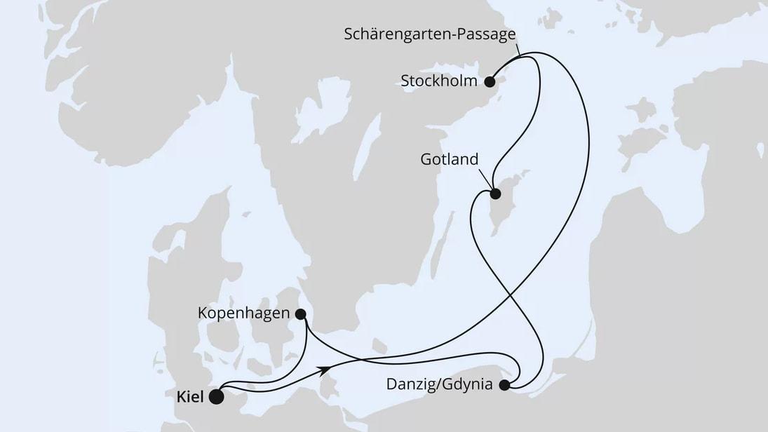 Schweden, Polen & Dänemark ab Kiel