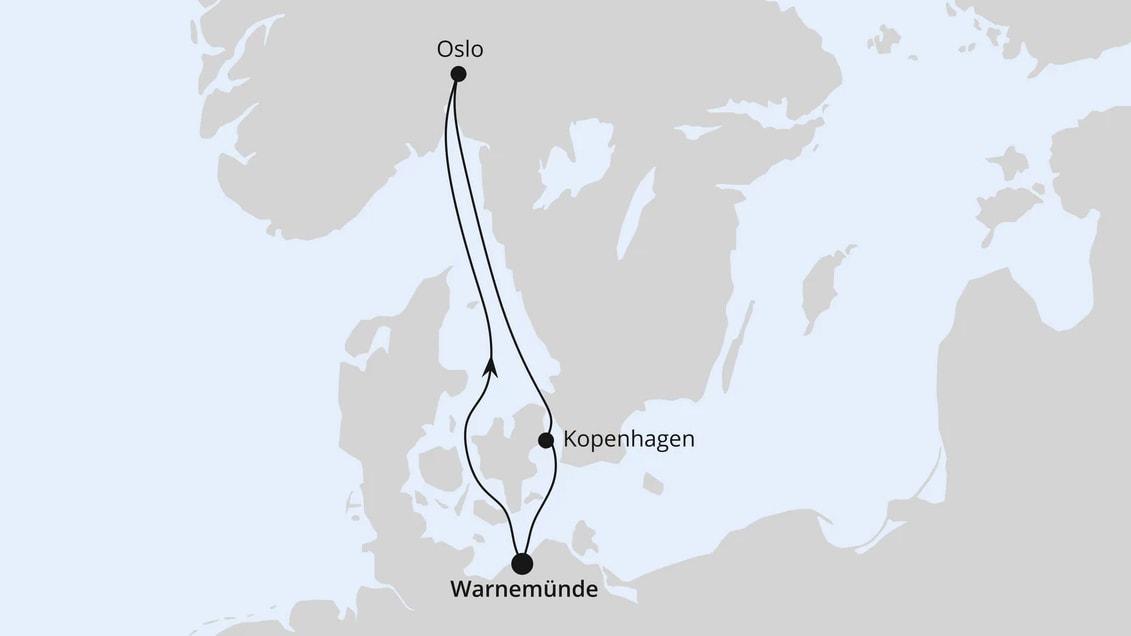 Kurzreise nach Norwegen & Dänemark ab Warnemünde