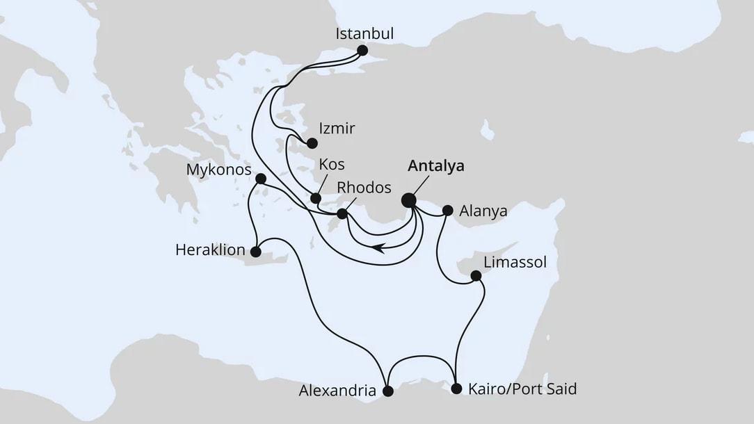 Mittelmeer-Reise zu Ostern mit Ägypten & Türkei