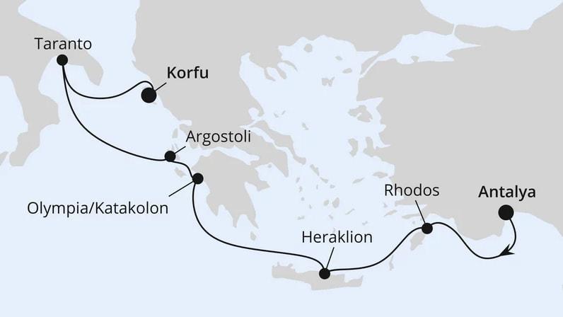 Griechenland & Italien ab Antalya