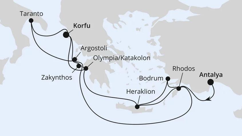 Griechenland & Mittelmeerinseln ab Antalya
