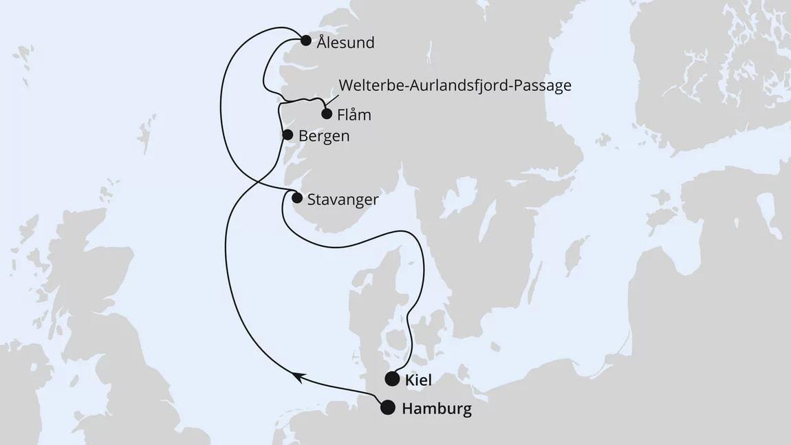 Norwegens Welterbe von Hamburg nach Kiel