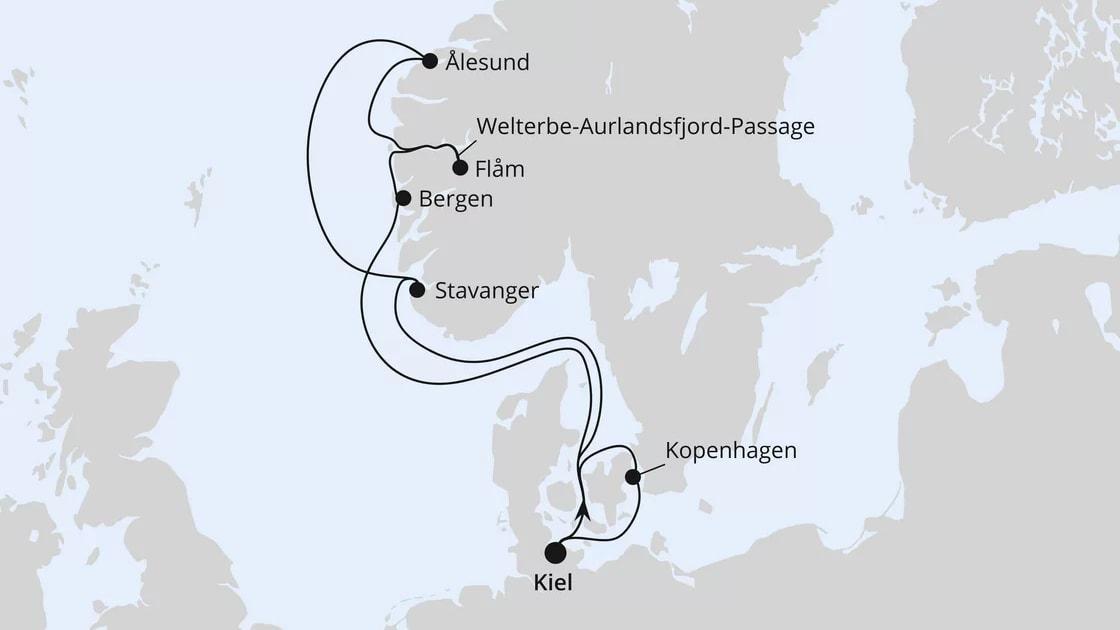 Skandinavien mit Fjord-Welterbe ab Kiel 1