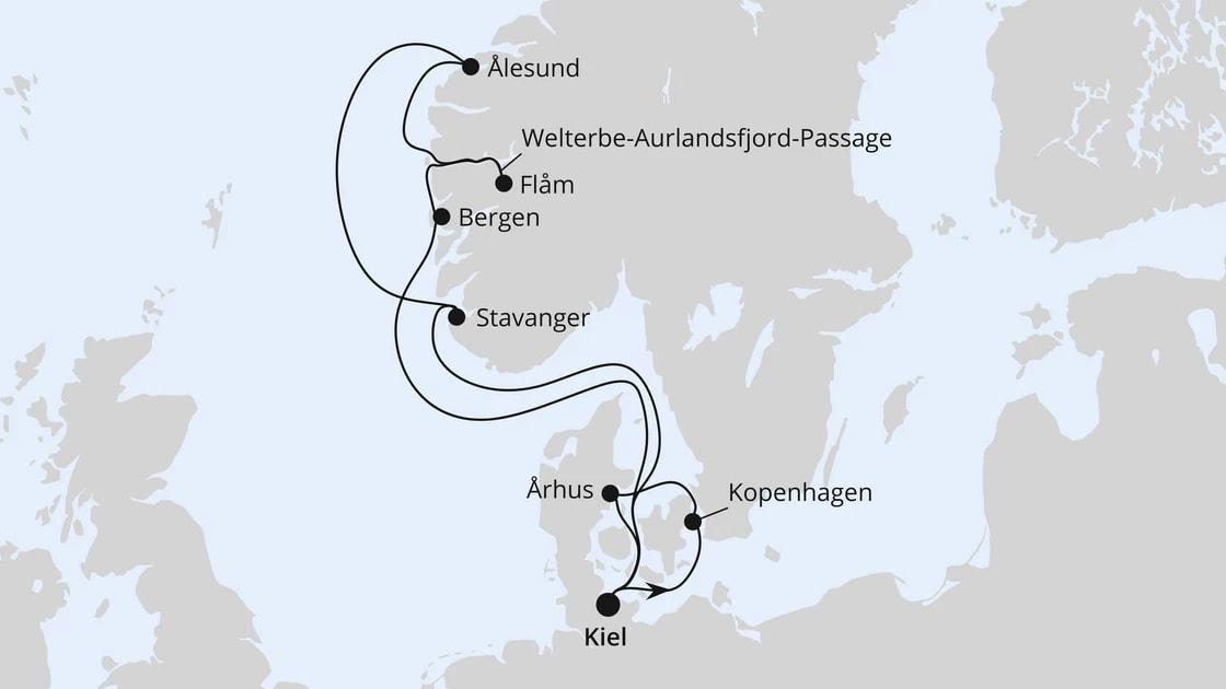 Skandinavien mit Fjord-Welterbe ab Kiel 1