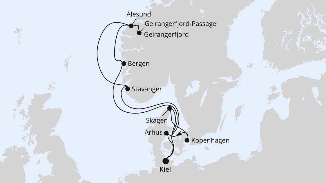 Skandinavien mit Fjord-Welterbe ab Kiel 2