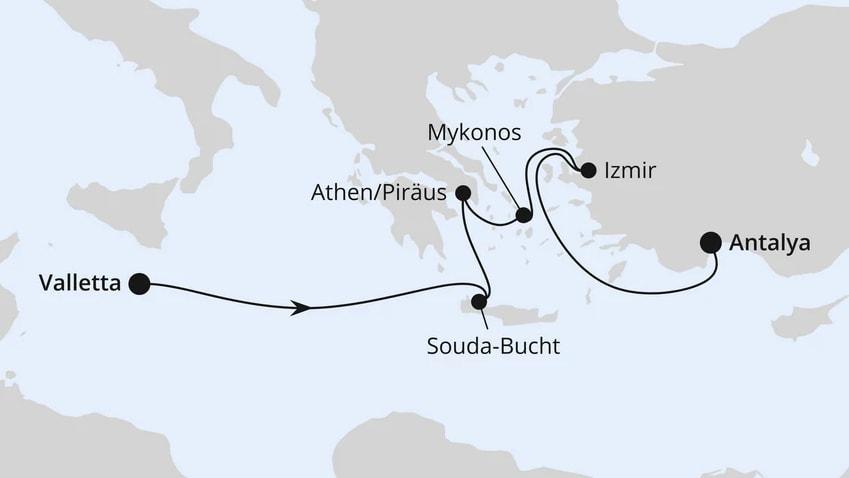 Griechenland & Türkei ab Malta