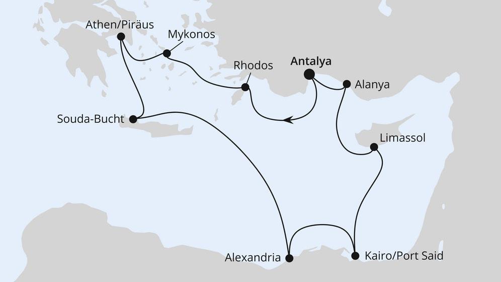 Östliches Mittelmeer mit Ägypten 2