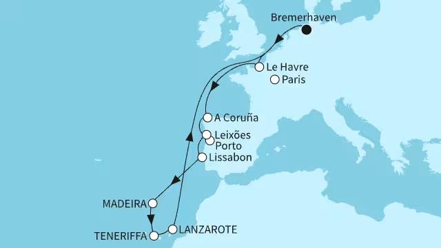 Westküste Europas und Kanaren