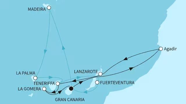 Kanaren, Madeira und marokkanisches Flair