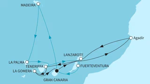 Kanaren, Madeira und marokkanisches Flair