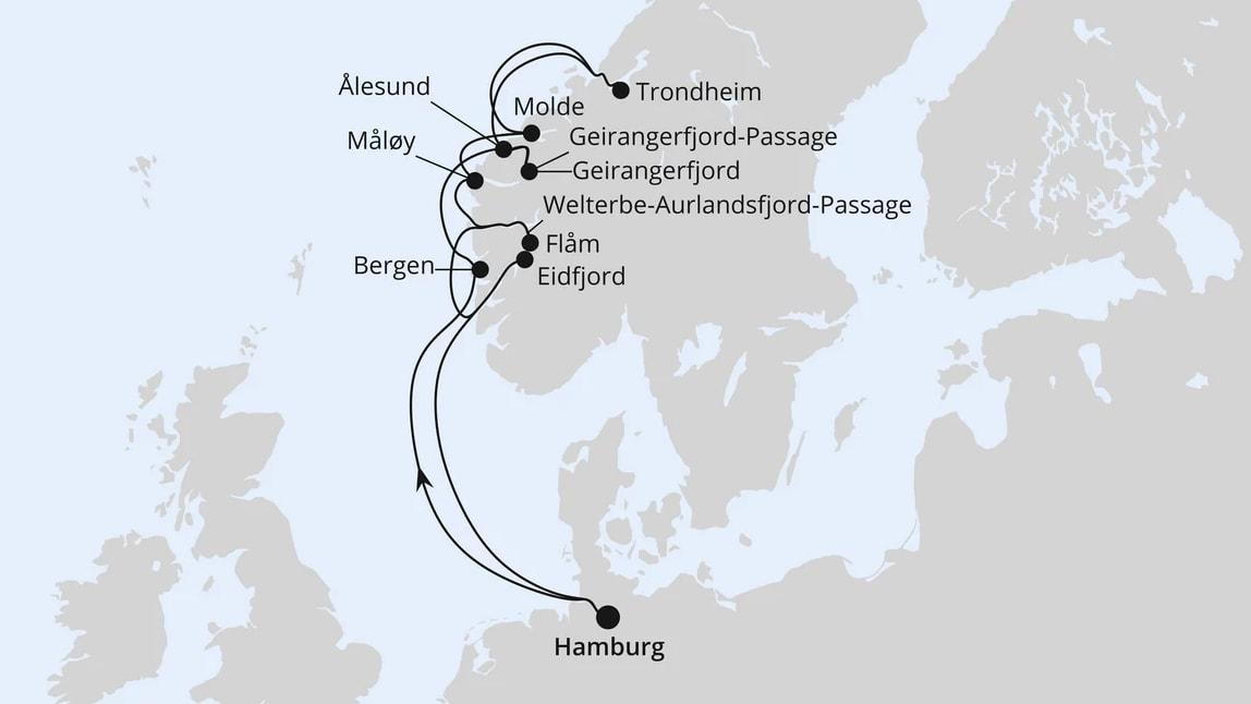 Norwegens Fjord-Weltnaturerbe ab Hamburg 2