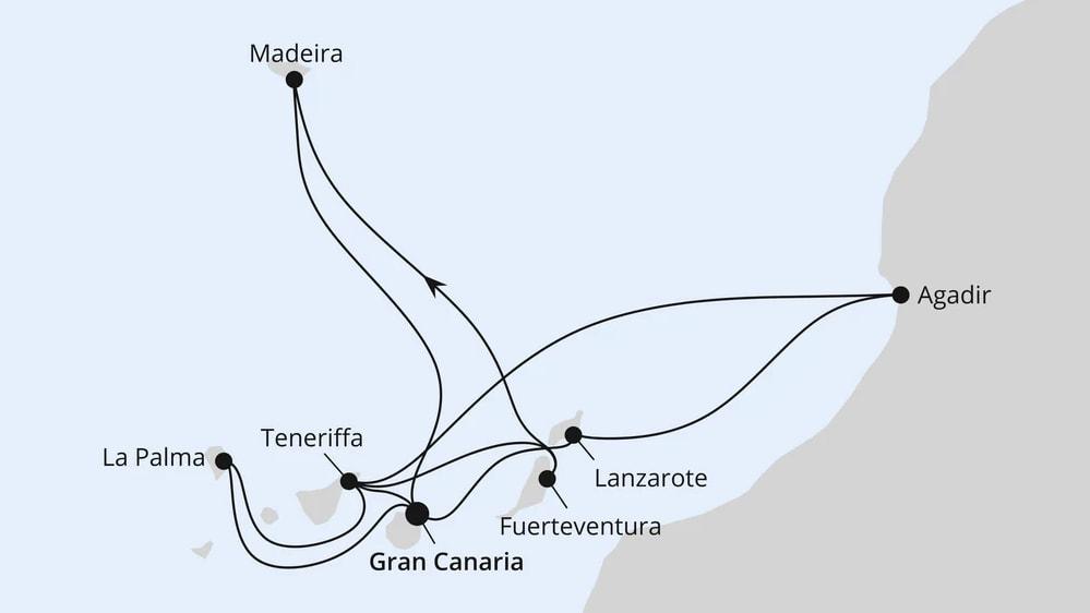 Kanaren, Madeira & Marokko ab Gran Canaria