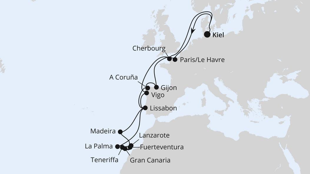 Große Winterpause Kanaren ab Kiel