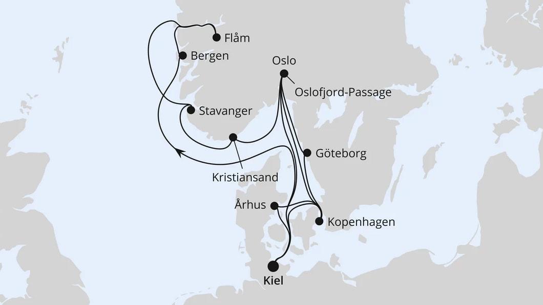 Große Norwegen- & Dänemark-Reise ab Kiel