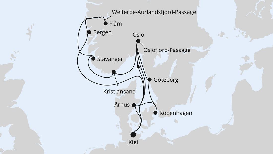 Große Norwegen- & Dänemark-Reise ab Kiel
