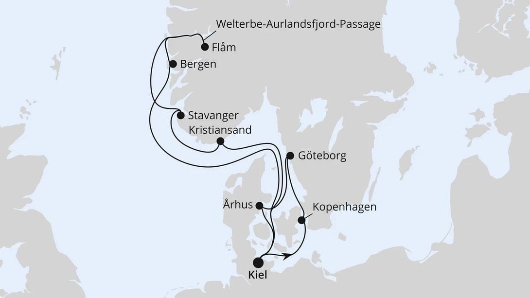 Norwegens Welterbe mit Schweden & Dänemark ab Kiel