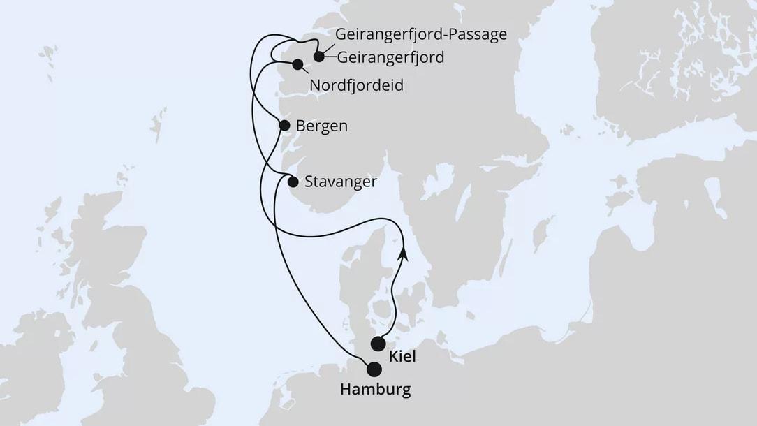 Norwegens Welterbe von Kiel nach Hamburg