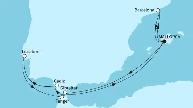 Sonniges Iberien und Marokko