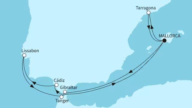 Sonniges Iberien und Marokko