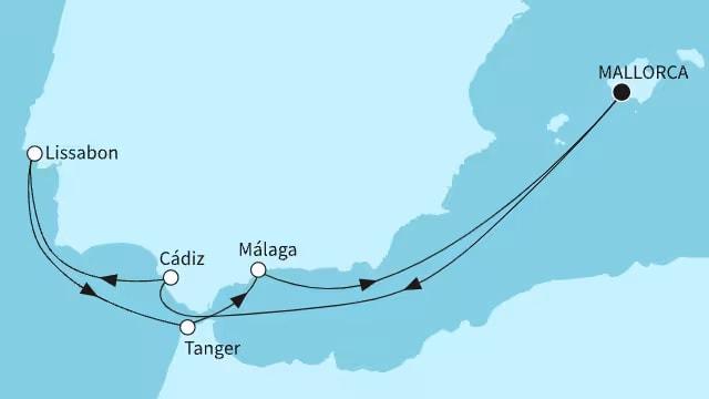 Sonniges Iberien und Marokko