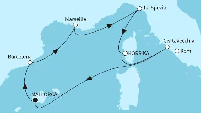 Höhepunkte des westlichen Mittelmeers