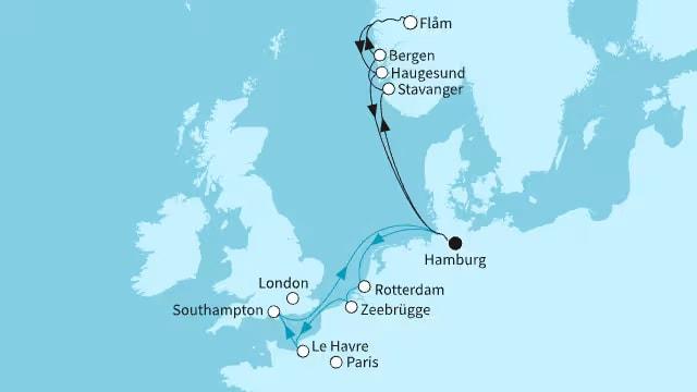 Vielfalt Norwegens und Westeuropas