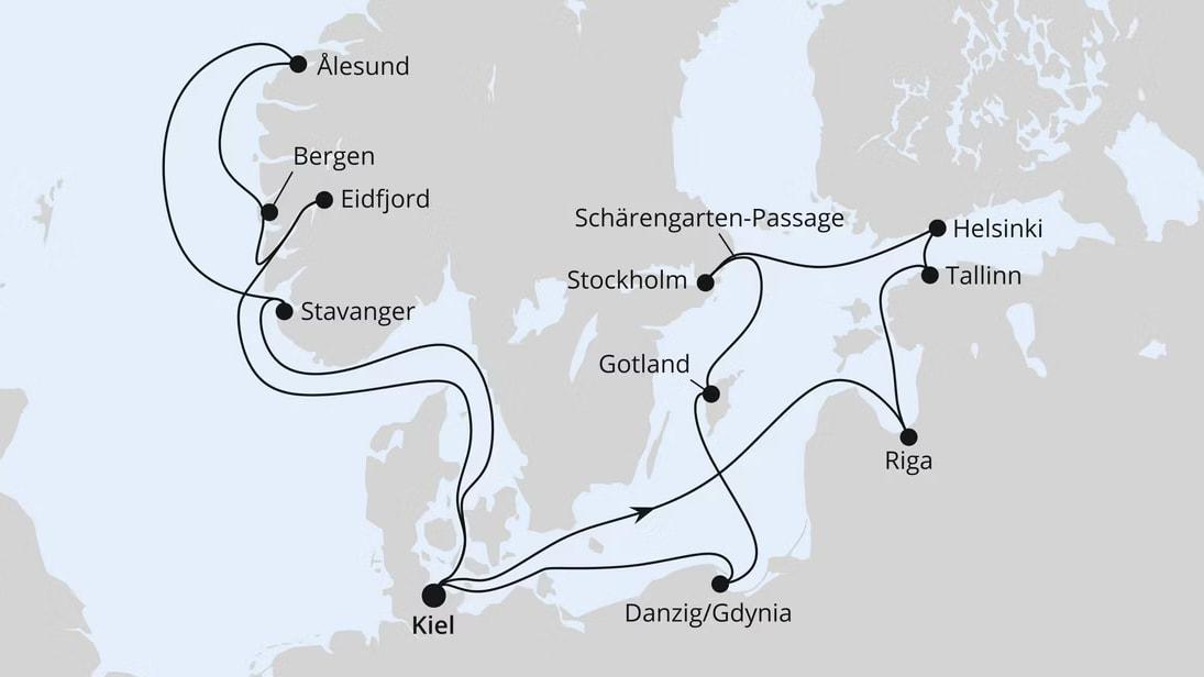Große Ostsee- & Norwegen-Reise ab Kiel