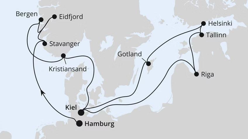 Norwegen & Ostsee mit Lichterfest in Riga
